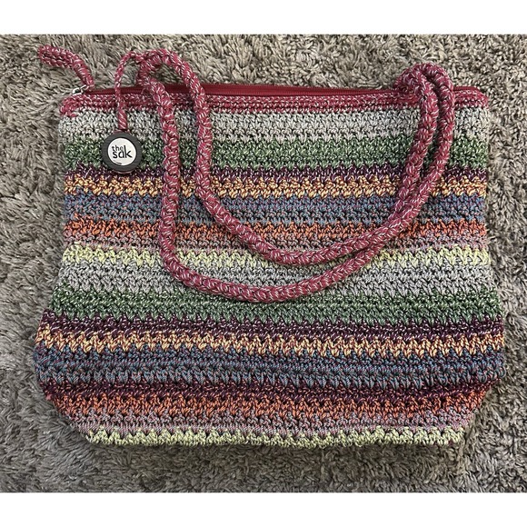 The Sak Handbags - The‎ Sak Crochet Shoulder Bag Multicolor Boho EUC